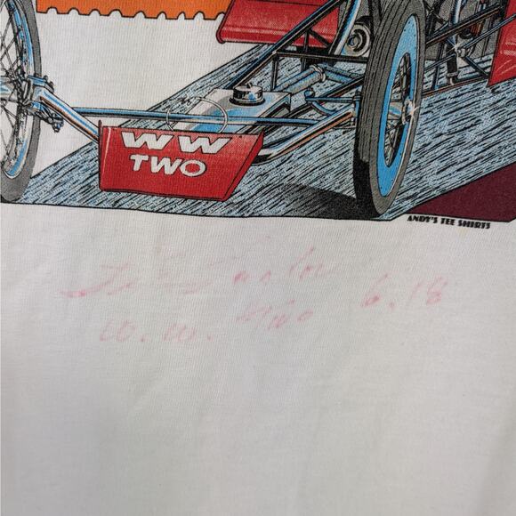 Vtg 1992 Drag Racing Mens L T-Shirt Autographed Pure Hell Larry Huff Goodguys - Picture 4 of 10
